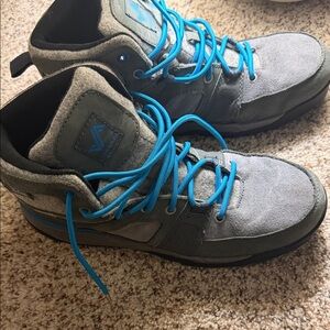 Men's High-Top boots with Blue Accents